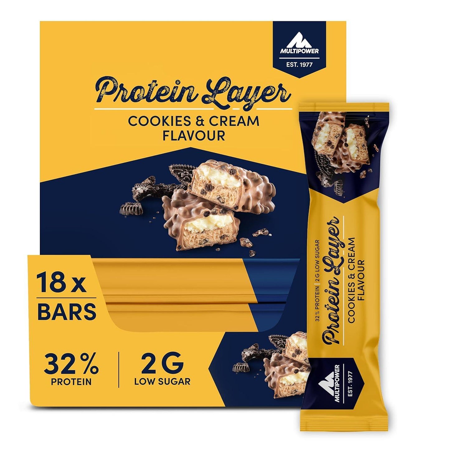 Protein Layer 18 x 50g Riegel | Multipower