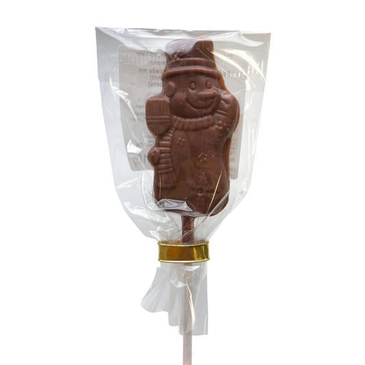 Schokoladenschneemann am Stiel mit Erythrit und Stevia 10g | No Sugar Sugar