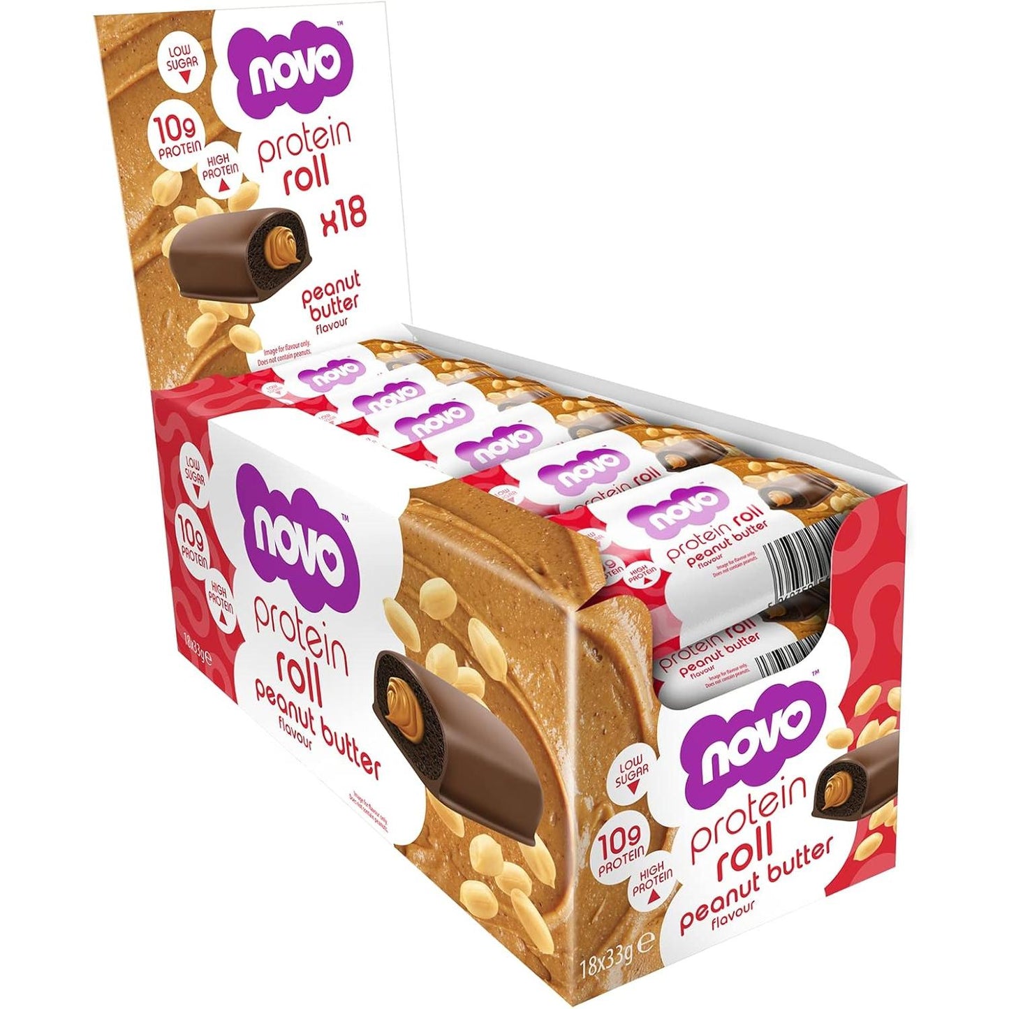 Protein Roll Bar 18 x 33g Riegel | Novo