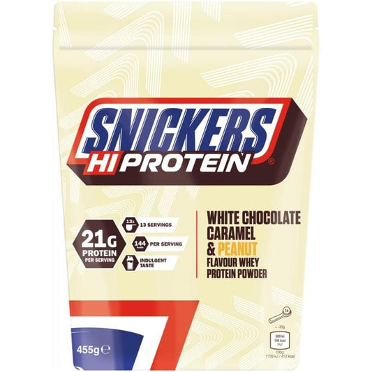 Hi Protein Pulver 455g Beutel White | Snickers