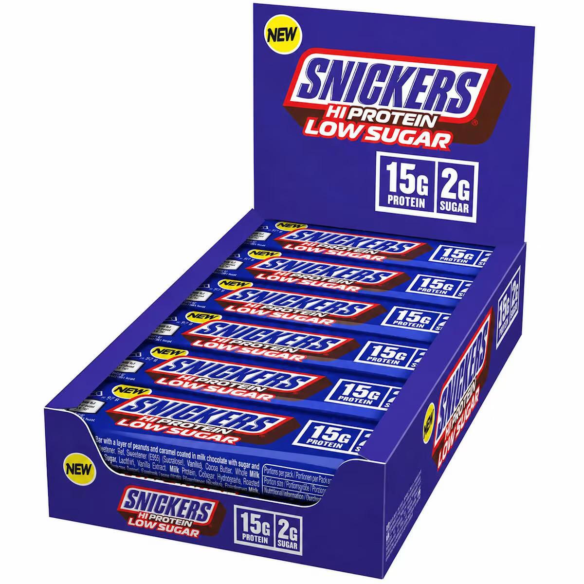 Low Sugar Hi Protein Bar 12 x 45g Riegel | Snickers
