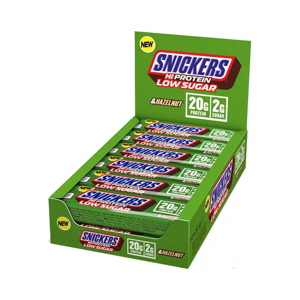 Low Sugar Hi Protein Bar 12 x 55g - 57g Riegel | Snickers