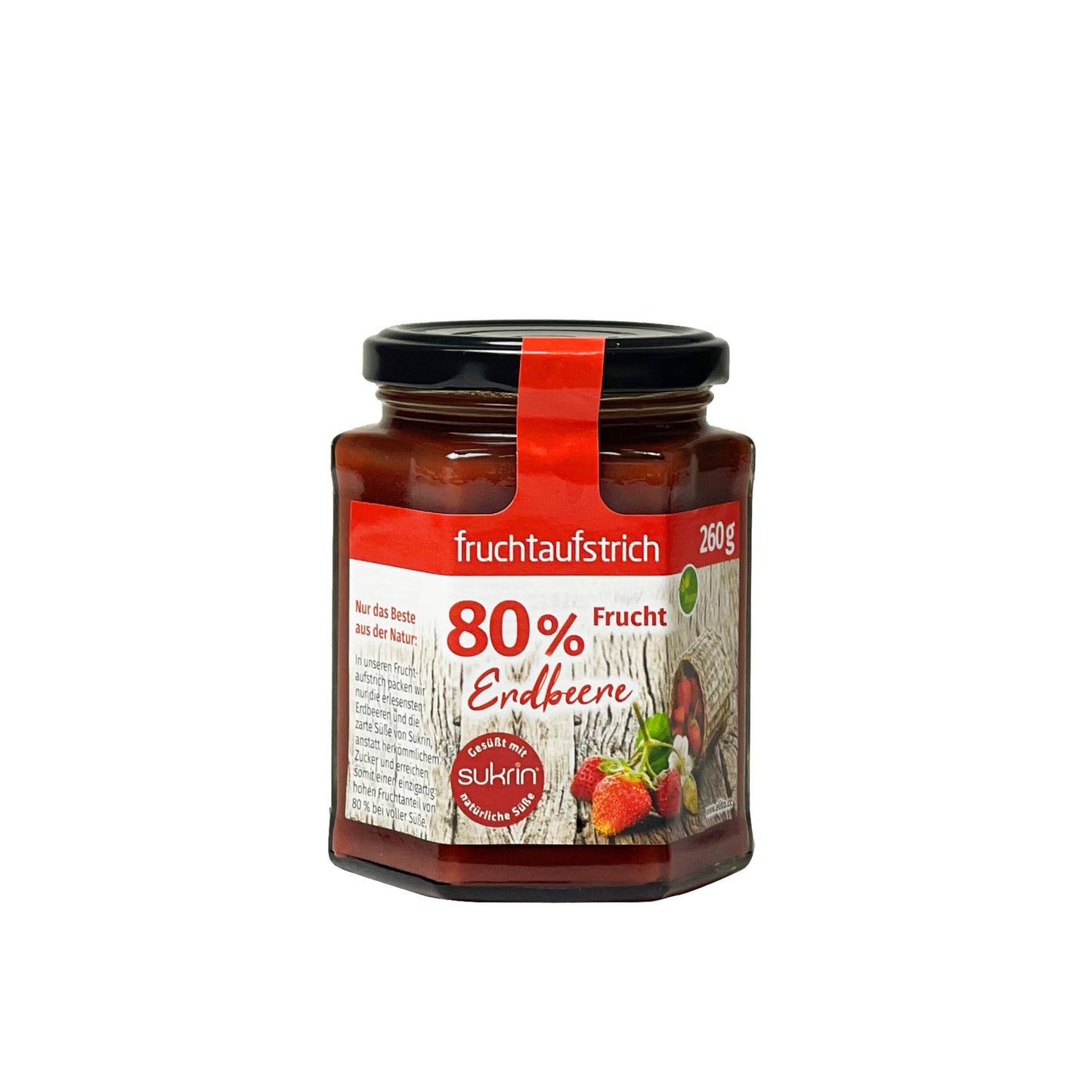 Fruchtaufstrich mit Erythrit 260g Glas | Sukrin
