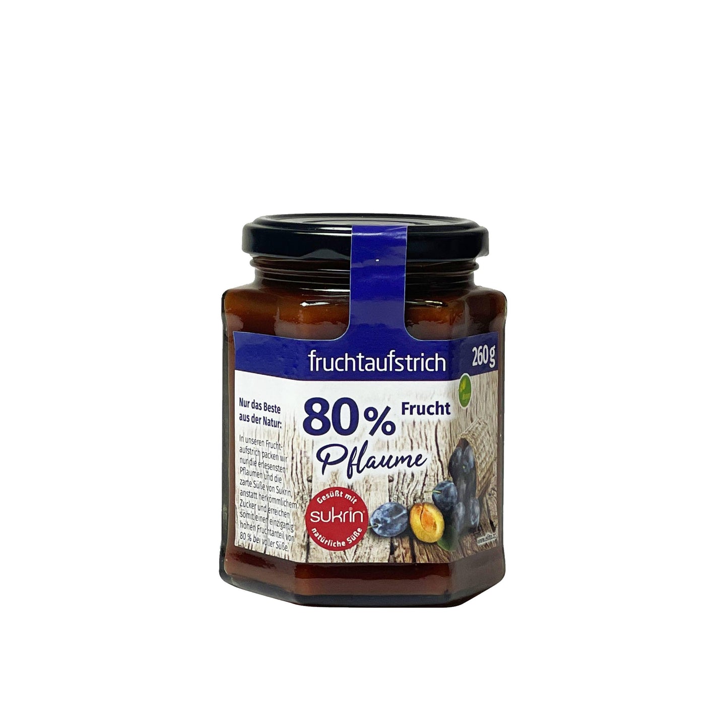 Fruchtaufstrich mit Erythrit 260g Glas | Sukrin