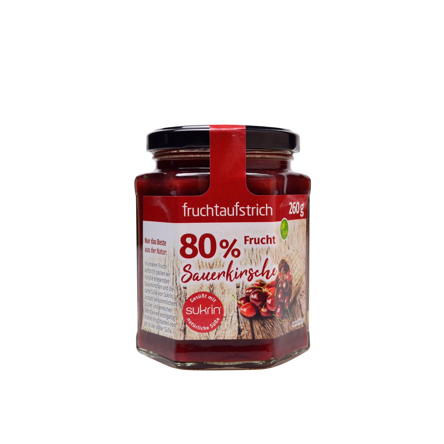 Fruchtaufstrich mit Erythrit 260g Glas | Sukrin