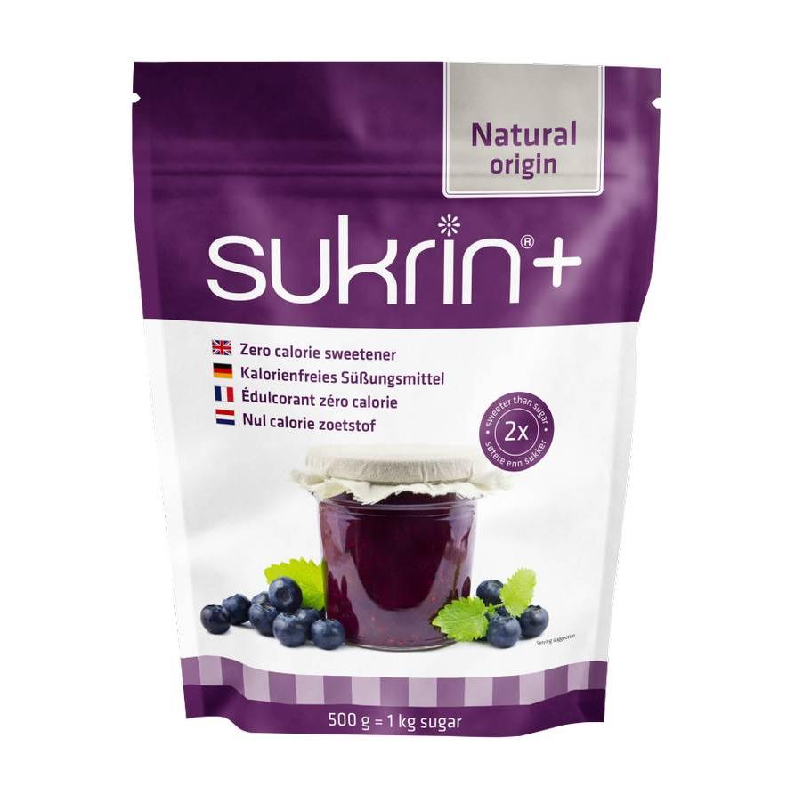 SUKRIN+ (Erythrit mit Stevia) 500g Beutel | Sukrin