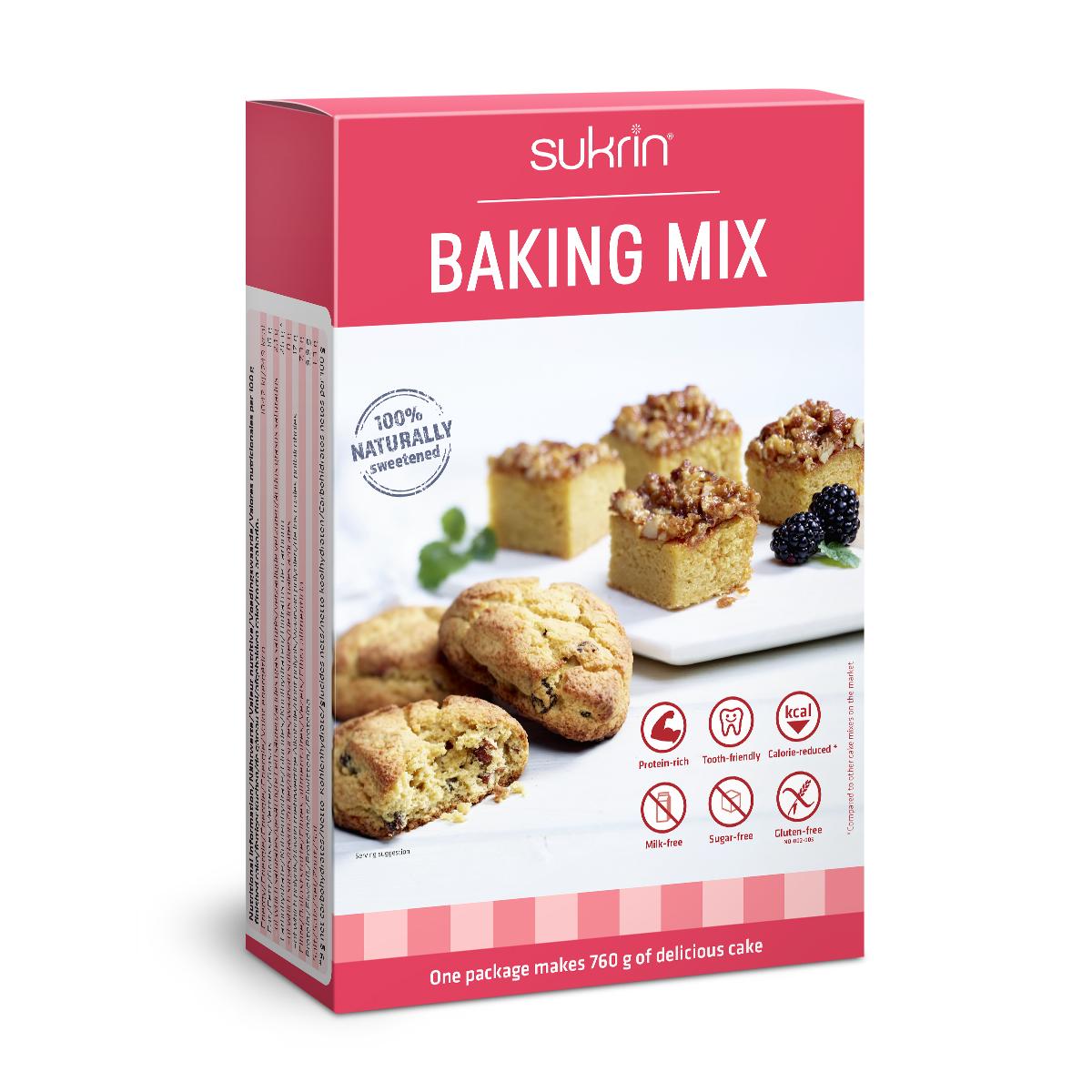 Universal Kuchen - Backmischung mit Xylit und Erythrit 340g Packung | Sukrin