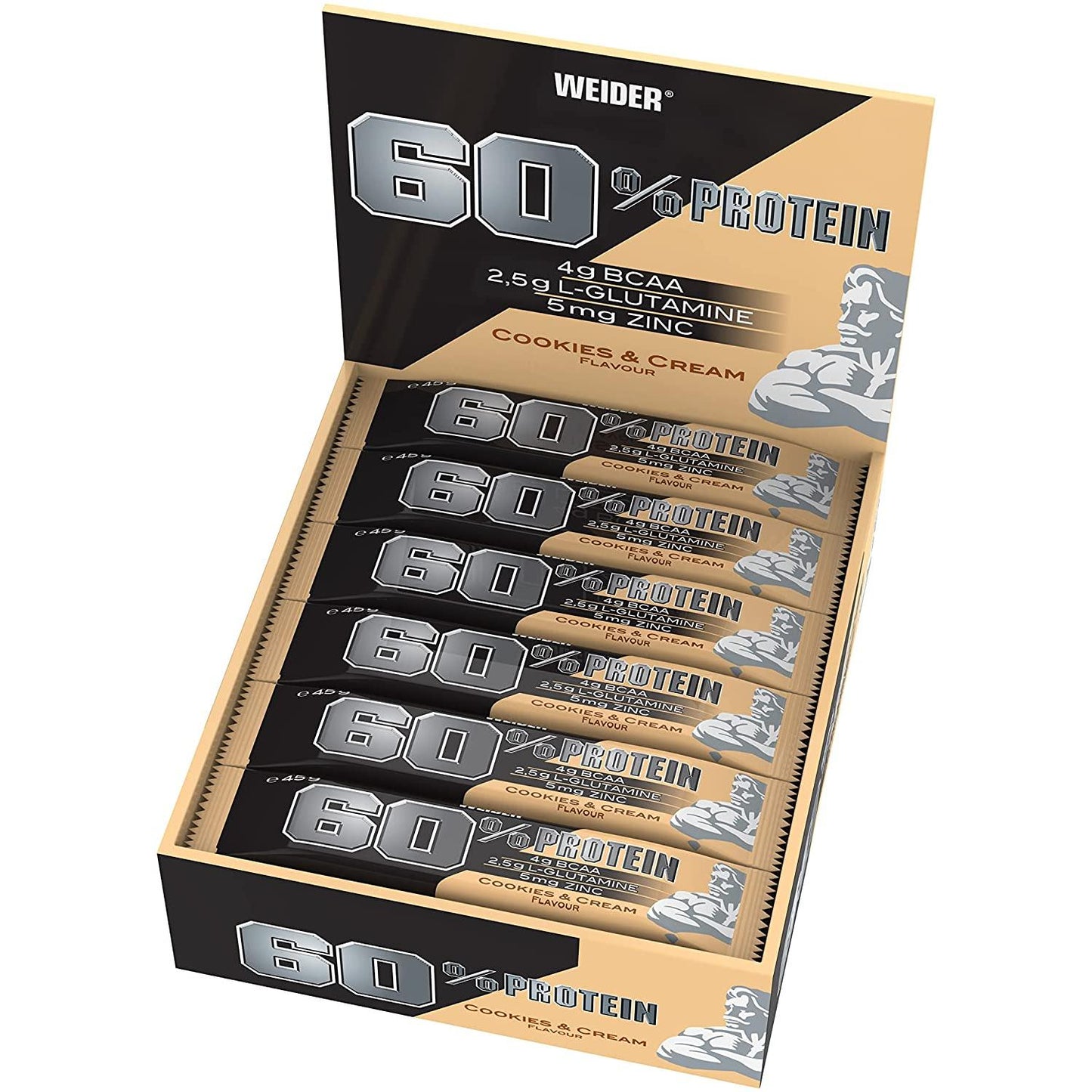 60% Protein Bar 24 x 45g Riegel | Weider
