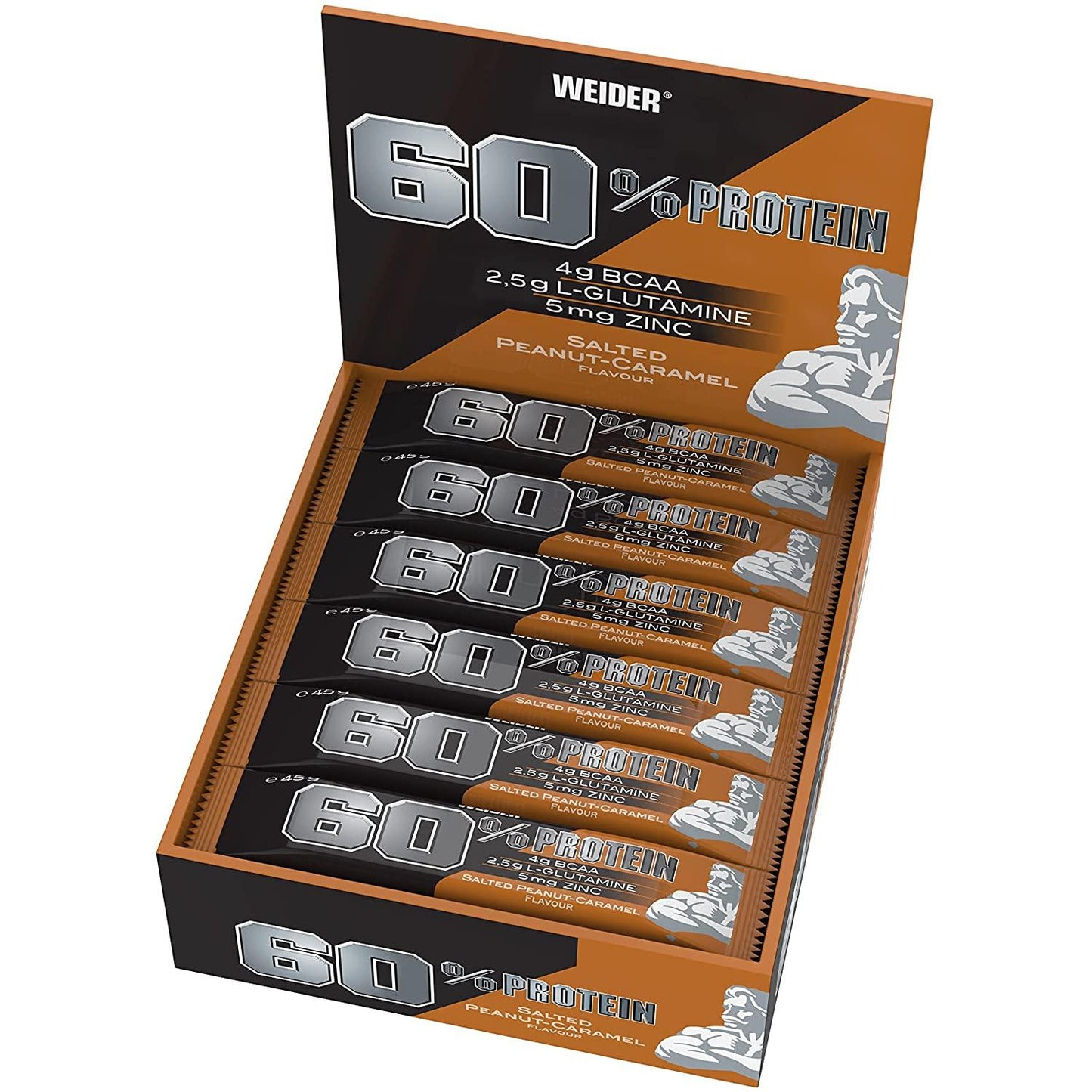 60% Protein Bar 24 x 45g Riegel | Weider