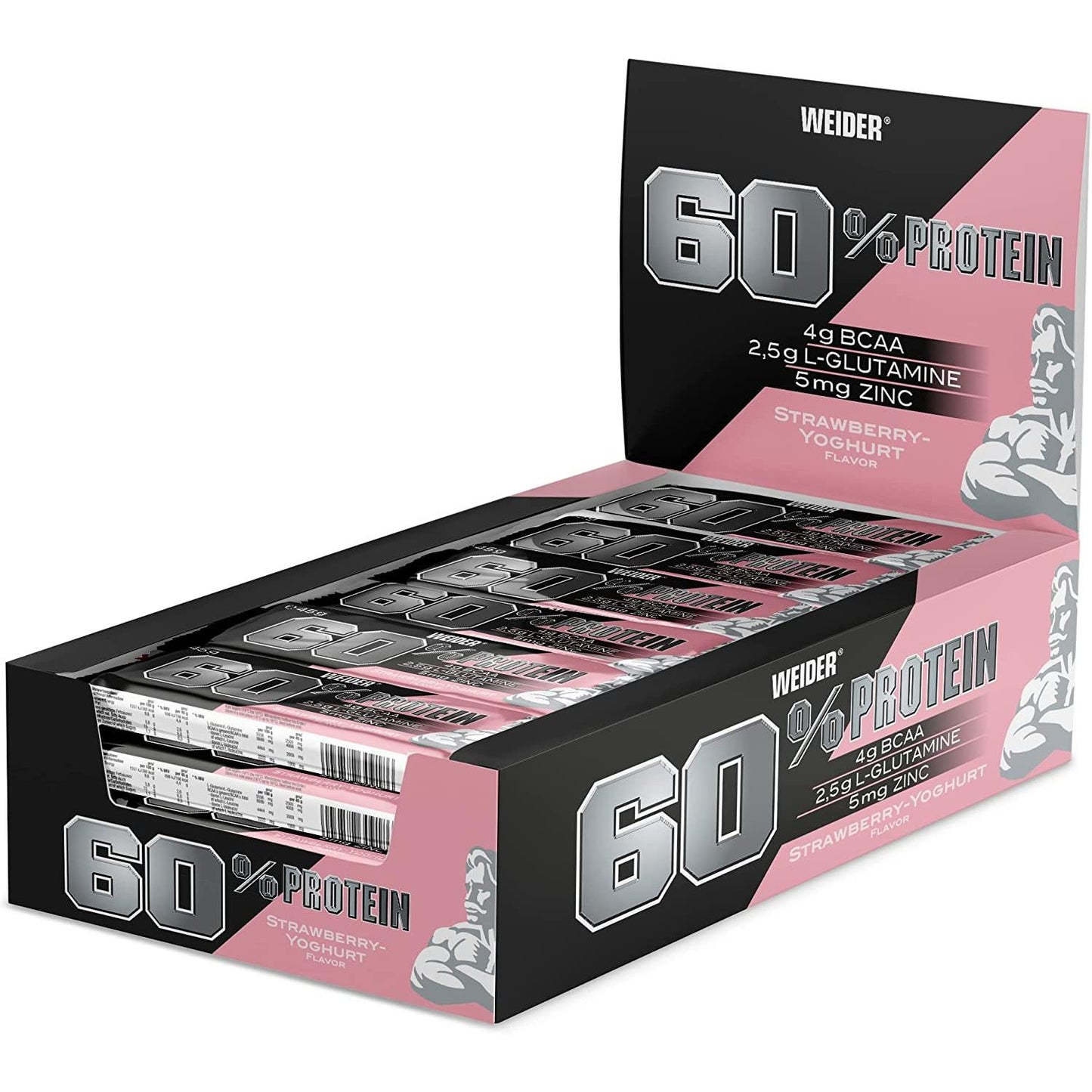 60% Protein Bar 24 x 45g Riegel | Weider