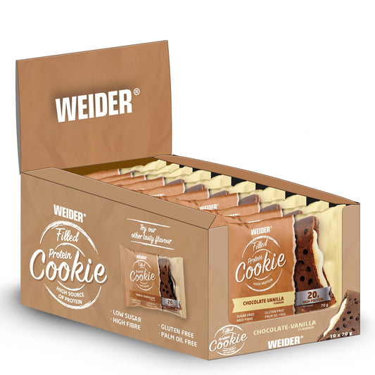 Filled Protein Cookies 10 x 70g Karton | Weider