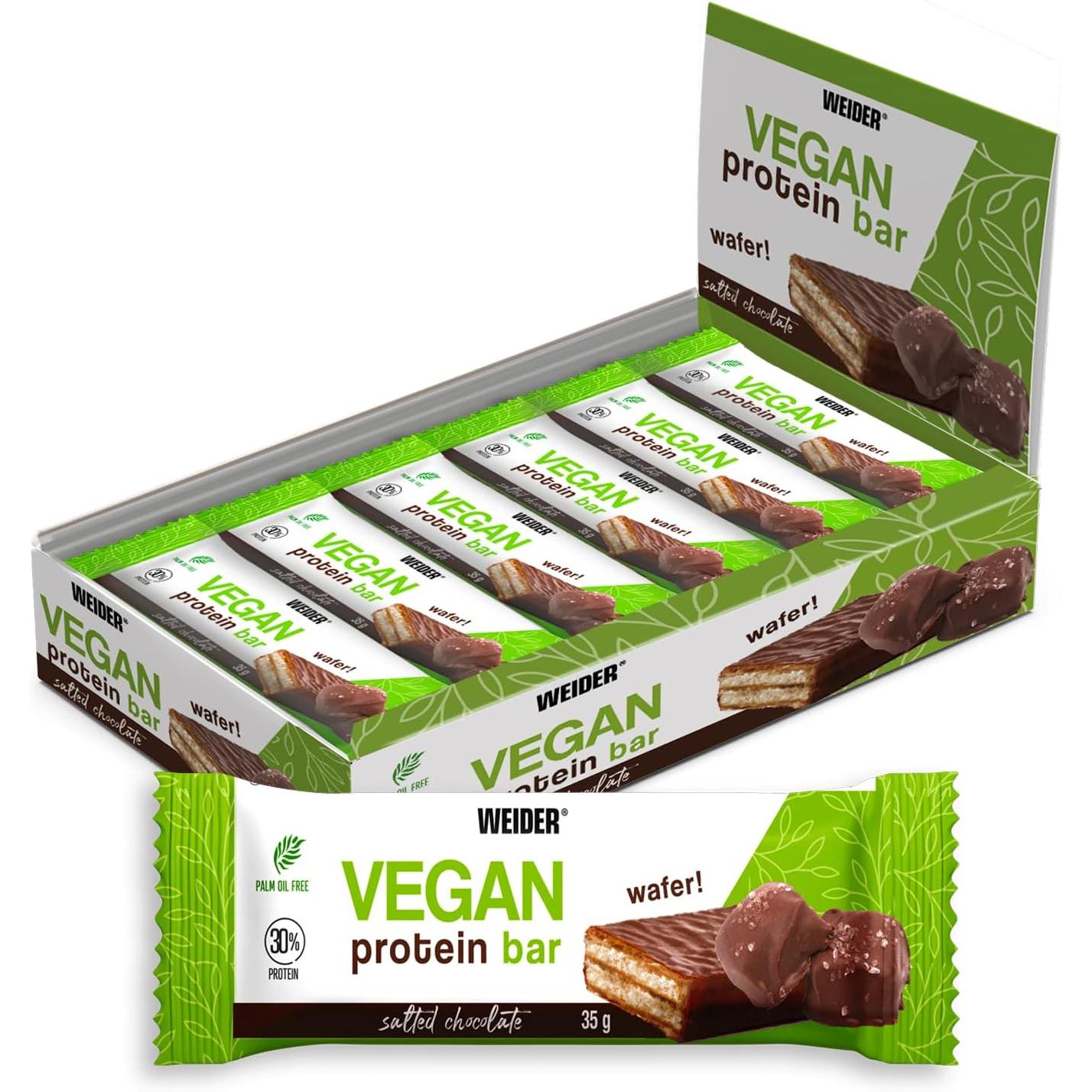 Vegan Protein Bar Wafer 12 x 35g Riegel | Weider