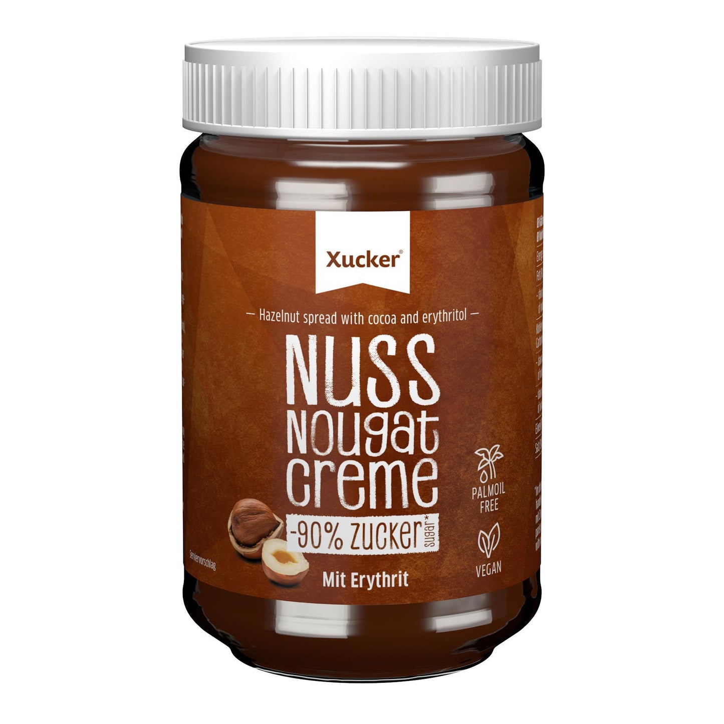 Nuss-Nougat-Creme mit Erythrit 300g Glas | Xucker