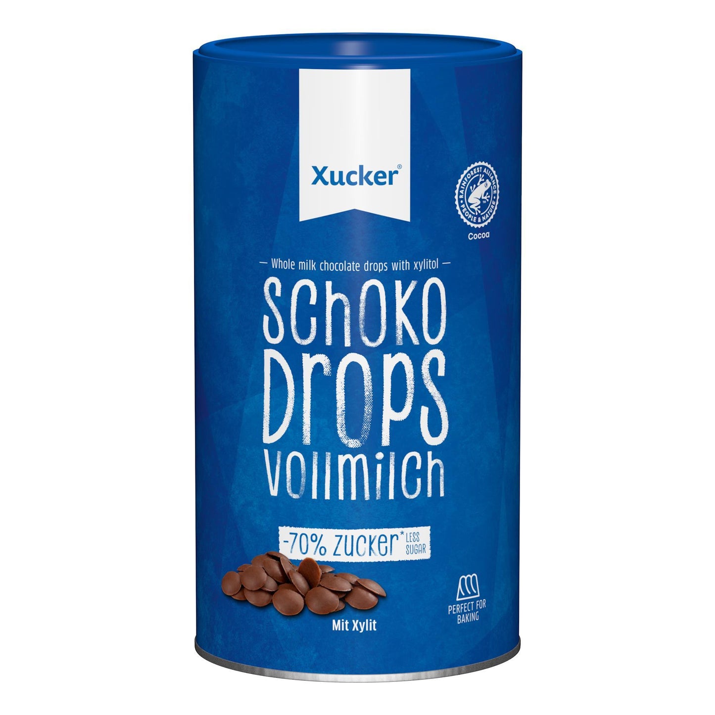 Vollmilch Schokodrops mit Xylit 750g Dose | Xucker