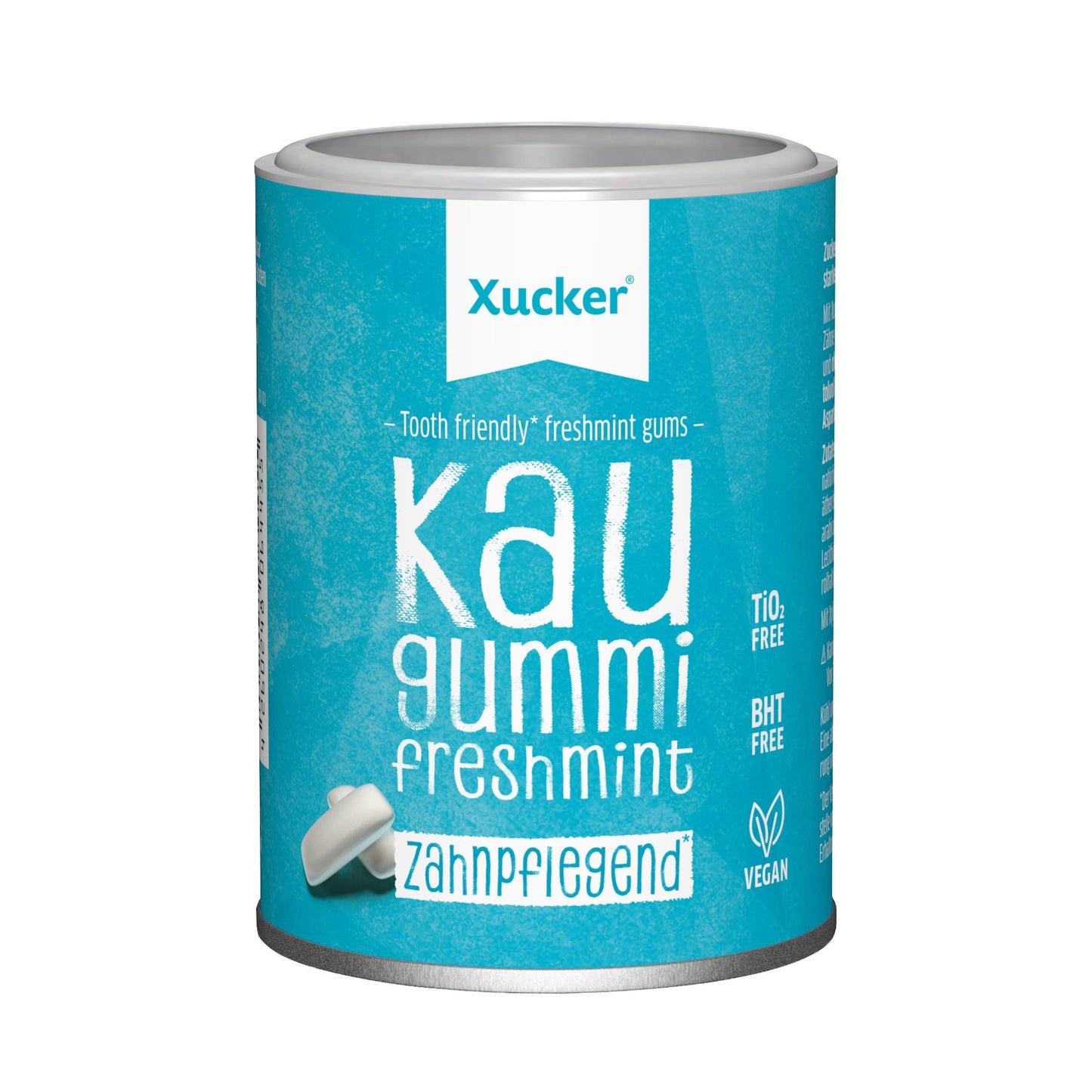 Zahnpflegekaugummis mit Xylit ohne Titandioxid 100g Dose | Xucker