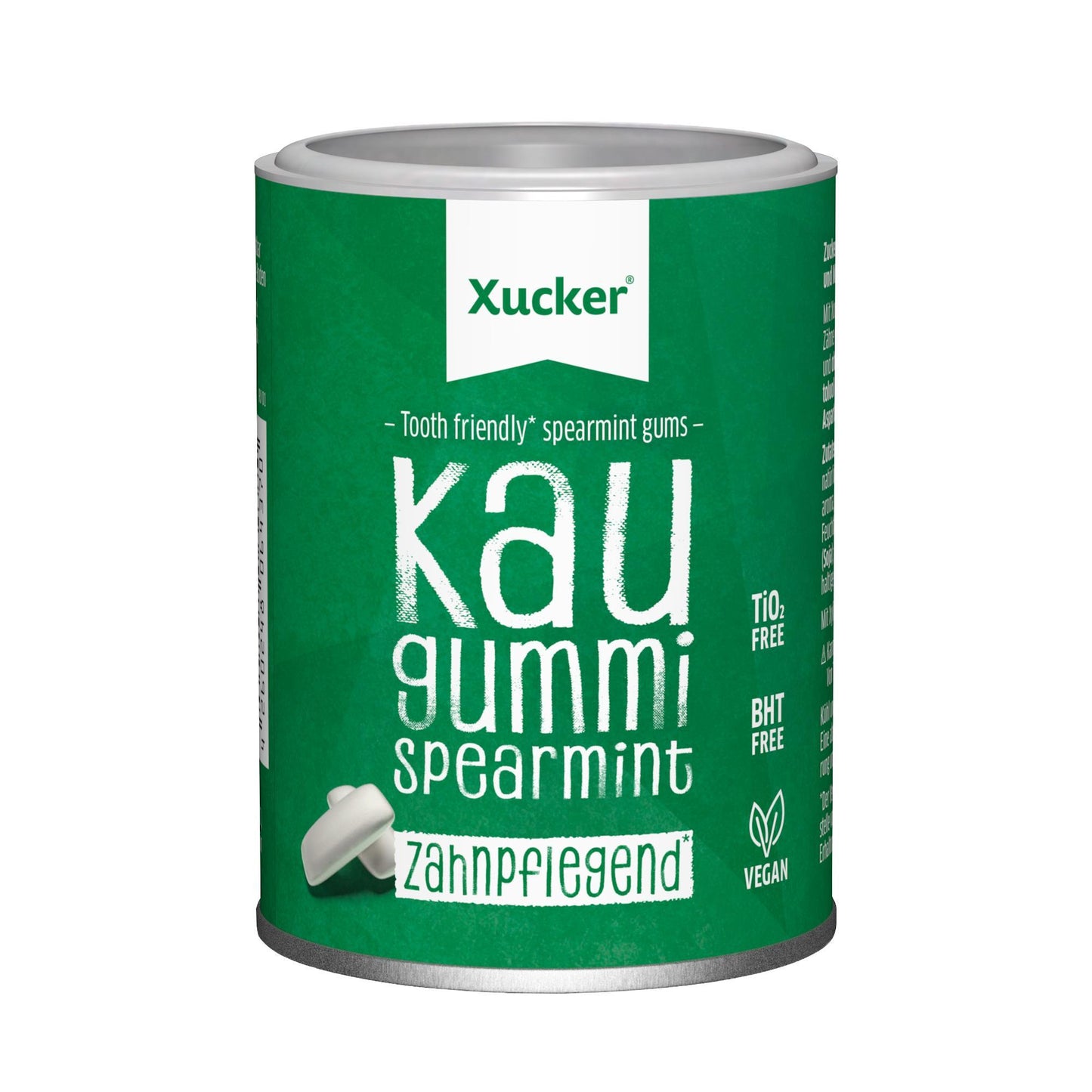 Zahnpflegekaugummis mit Xylit ohne Titandioxid 100g Dose | Xucker