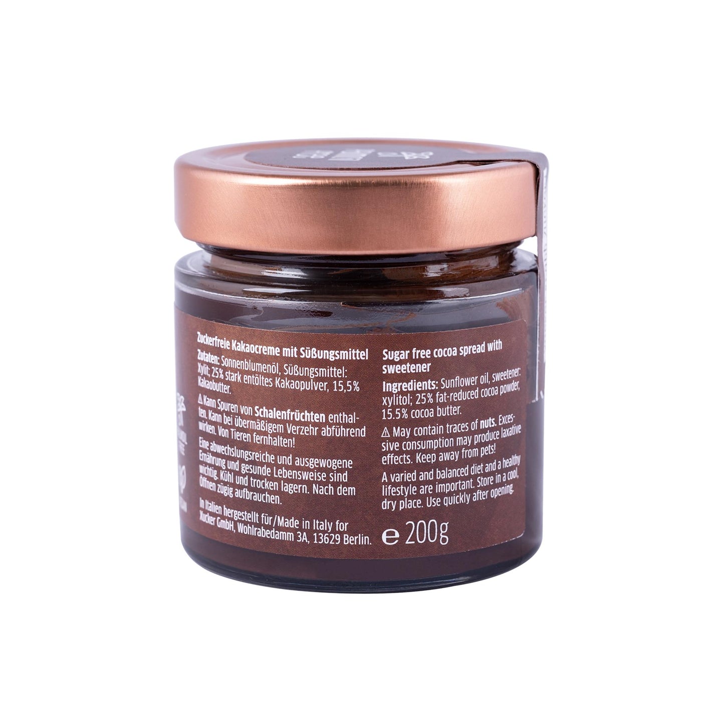 Zartbitter Kakao-Creme mit Xylit 200g Glas | Xucker